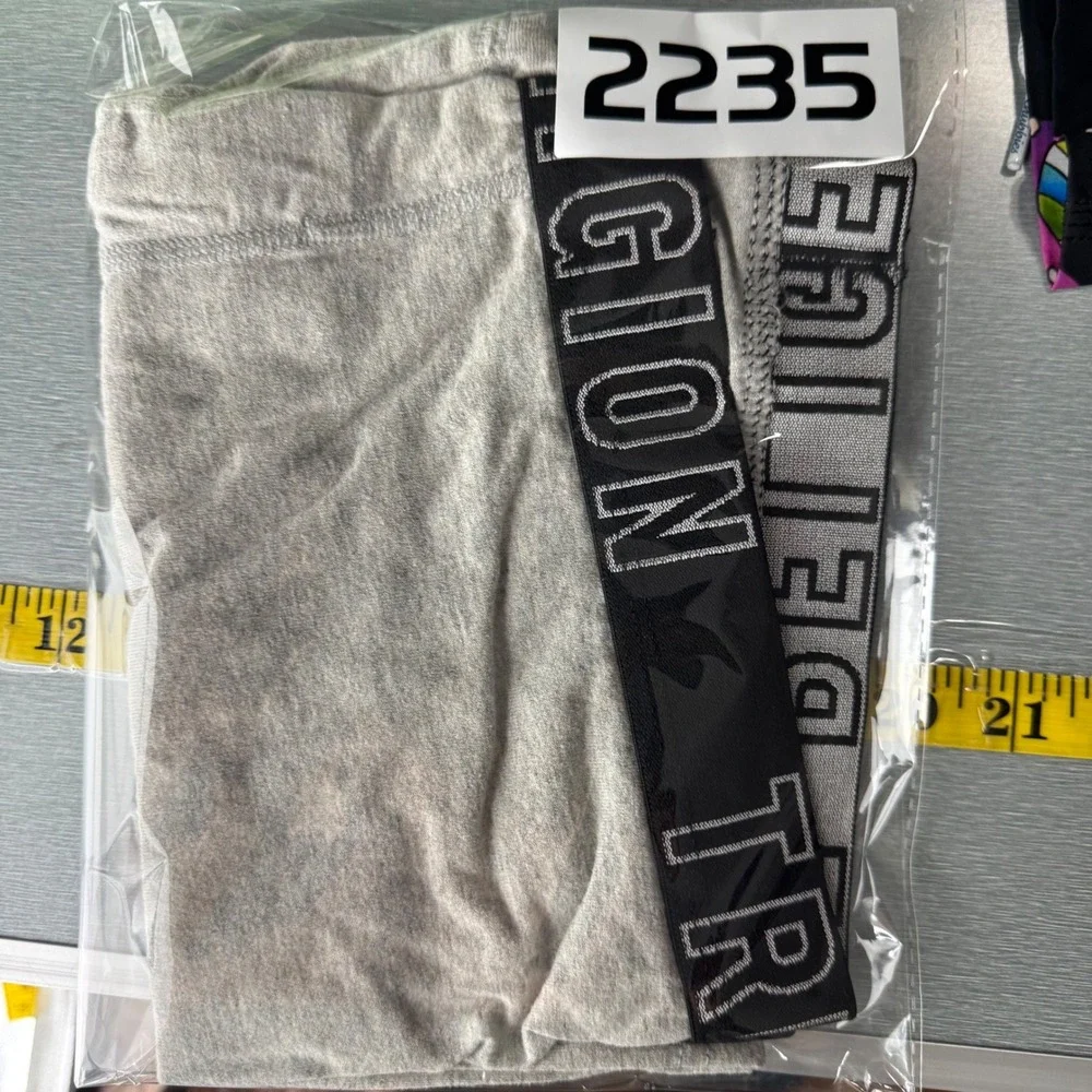 True Religion Men Gray Boxer Briefs Underwear Extra Large Cotton Blend Logo‎